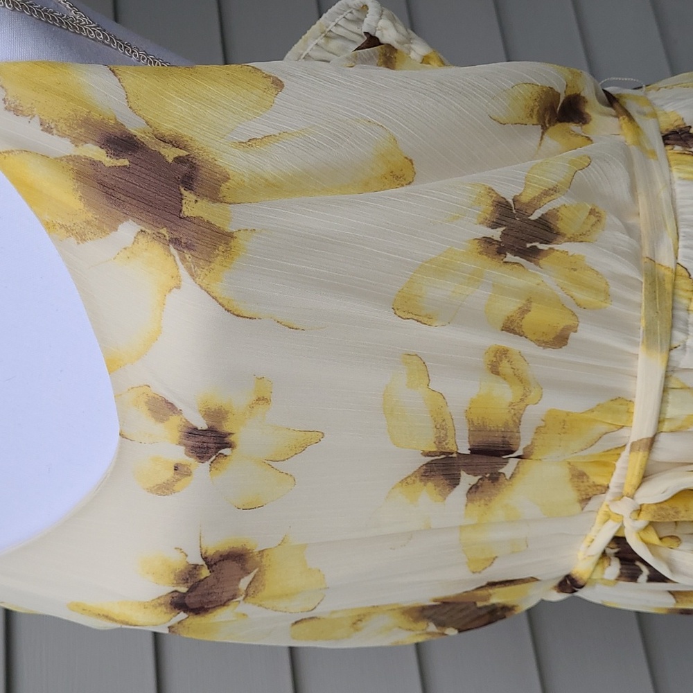 Simply Vera by Vera Wang Dress Floral Flowy Maxi Size XL - Picture 4 of 15